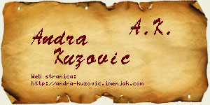Andra Kuzović vizit kartica